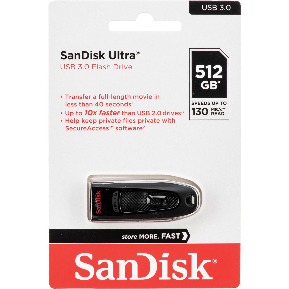 SanDisk Ultra USB 3.0 Flash Drive 512G SDCZ48-512G-A46