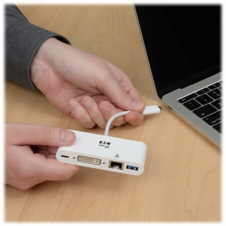 Eaton USB C DVI Adptr w A Hub U444-06N-DGU-C