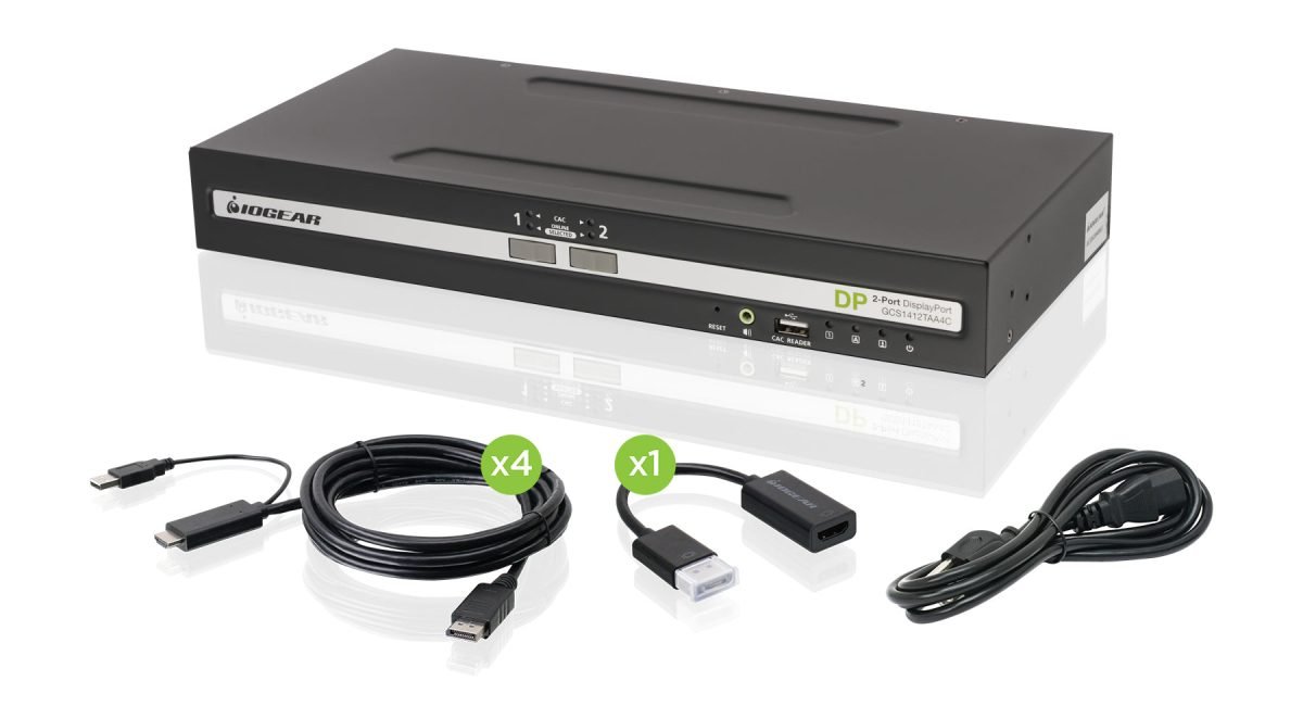 IOGear 2Port Single View DisplayPort GCS1412TAA4C-UN