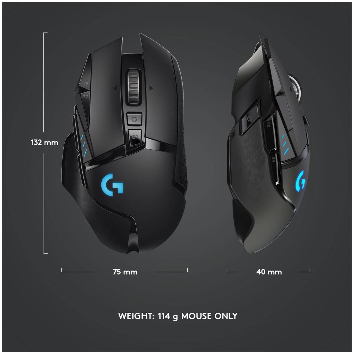 Logitech G502 Lightspeed Wireless Mouse 910-005565