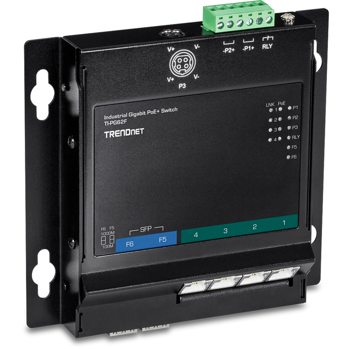 TRENDnet 6 Port Industrial Gigabit PoE TI-PG62F