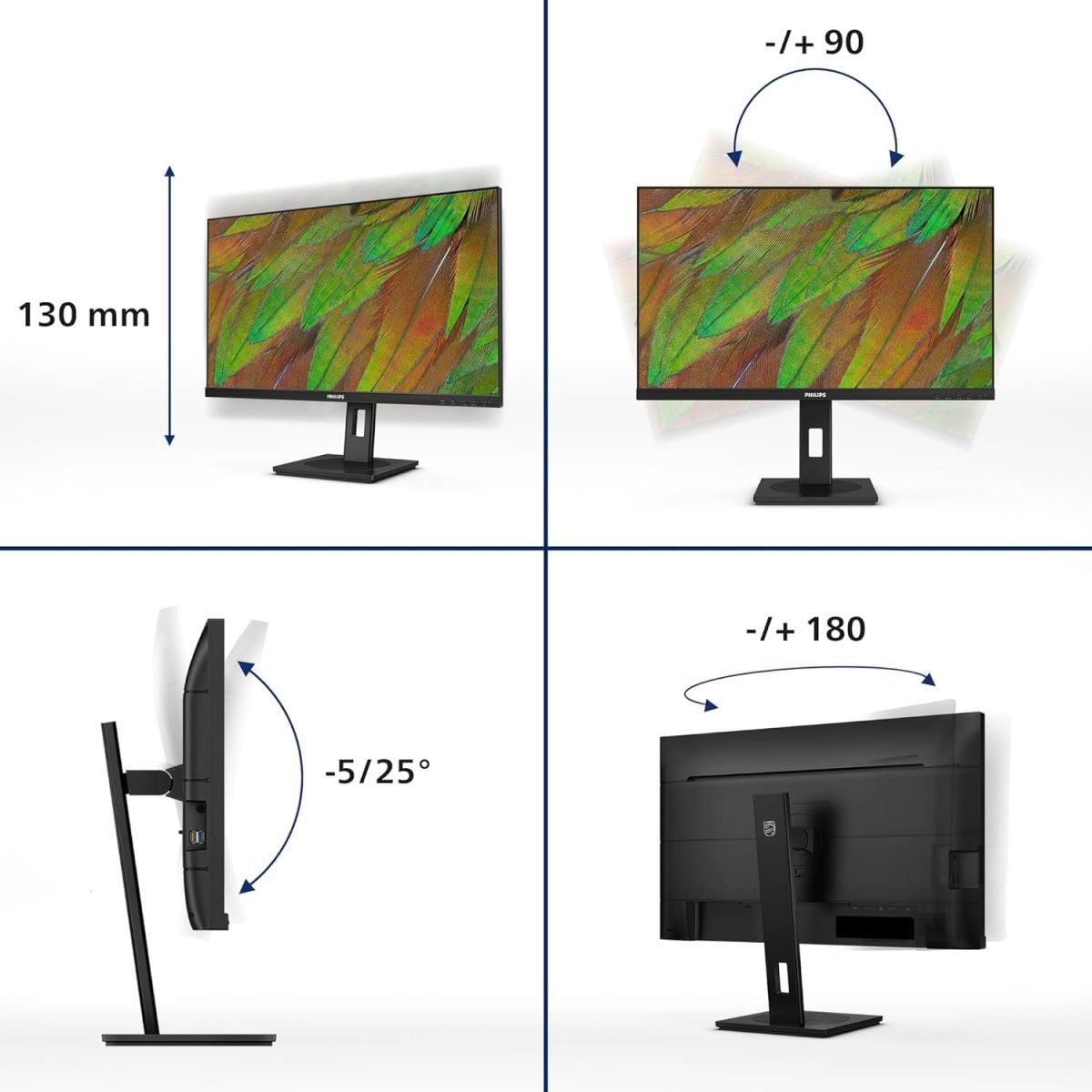 TPV PHILIPS 27" Monitor LED UHD USB C 27B1U3900
