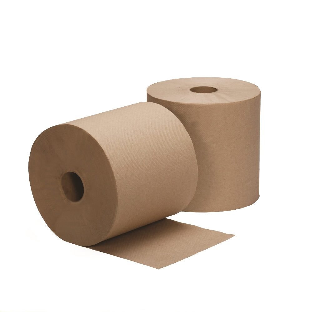 AbilityOne SKILCRAFT Towel, Paper, Hard Roll, Non-Perforated, Single-Ply, 8" x 1000', Natural, 6
