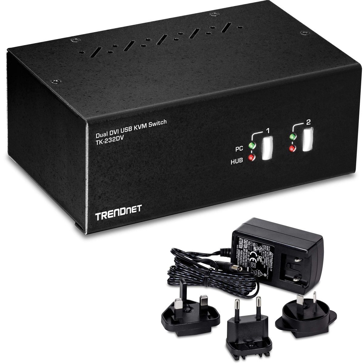 TRENDnet 2 Port DVI-I Dual Mon KVM TK-232DV