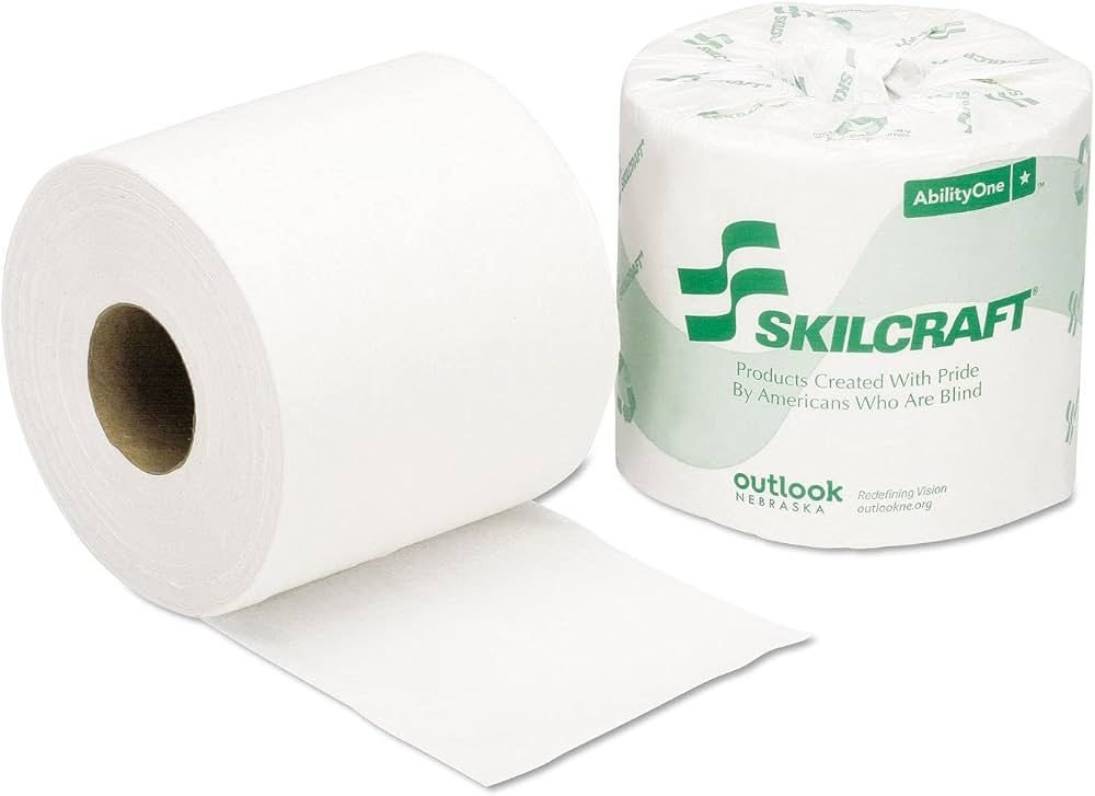 AbilityOne SKILCRAFT Towel, Paper, Hard Roll, Non-Perforated, Single-Ply, 10" x 800', Natural