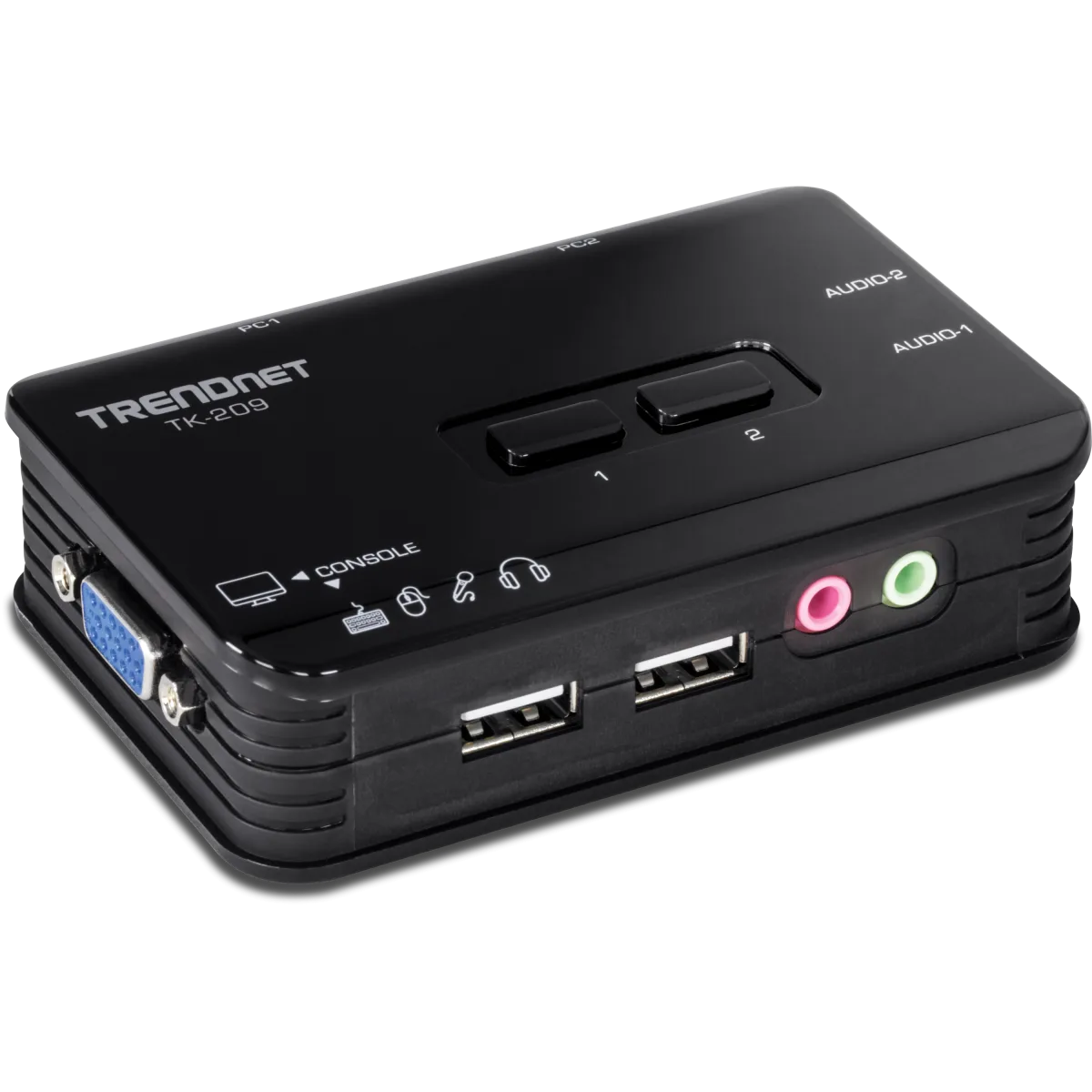 TRENDnet 2-port USB KVM Switch Kit TK-209K