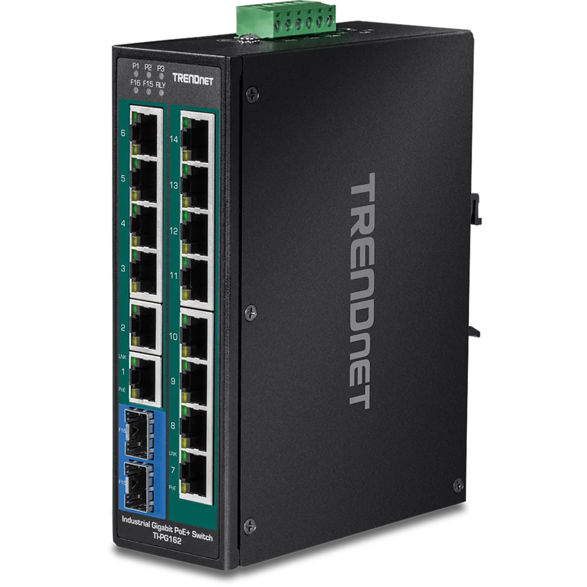 TRENDnet 16 Port Industrial Gigabit PoE TI-PG162
