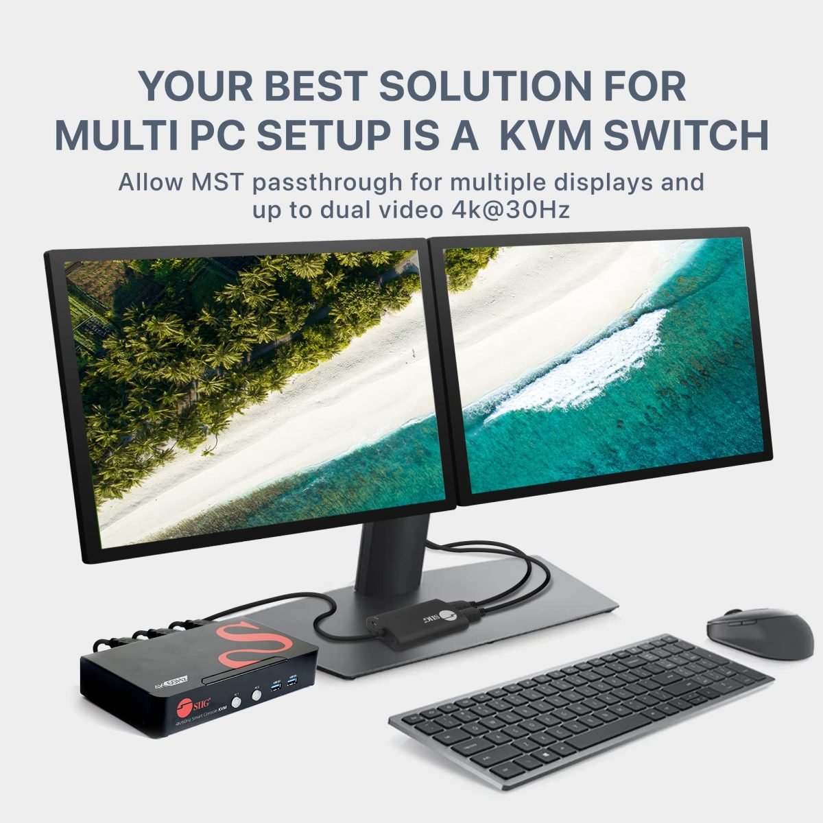 Siig 2 Port DP1.2 4K KVM Switch CE-DP0F11-S1