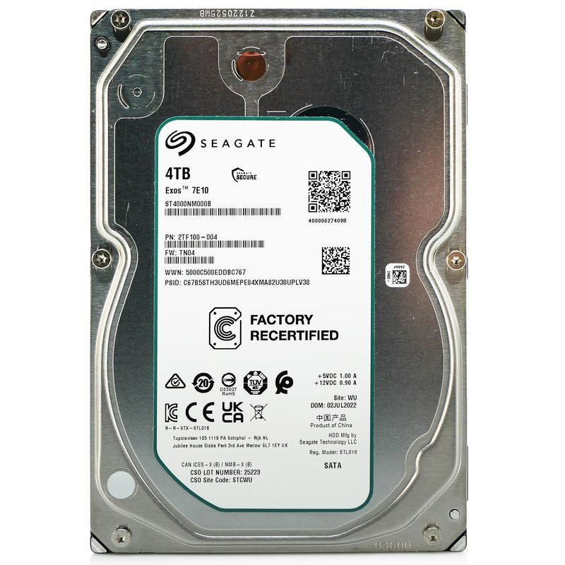 Seagate 4TB HDD Exos7E10 512N SATA ST4000NM000B