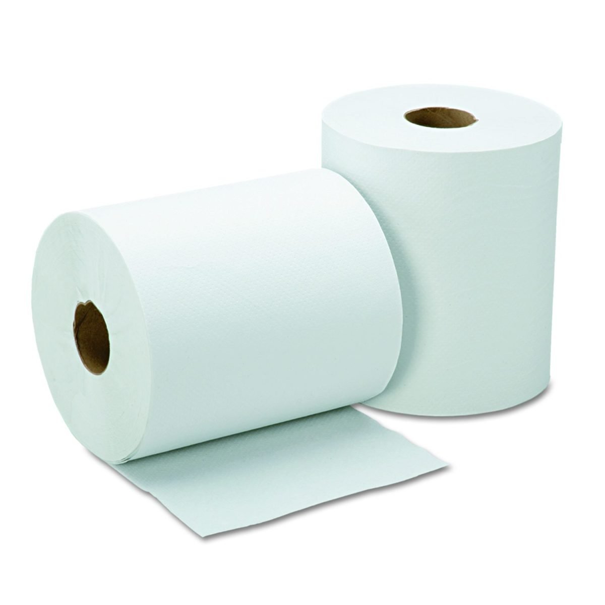 AbilityOne SKILCRAFT Towel, Paper, Hard Roll, Non-Perforated, Single-Ply, 8" x 600', White, 12
