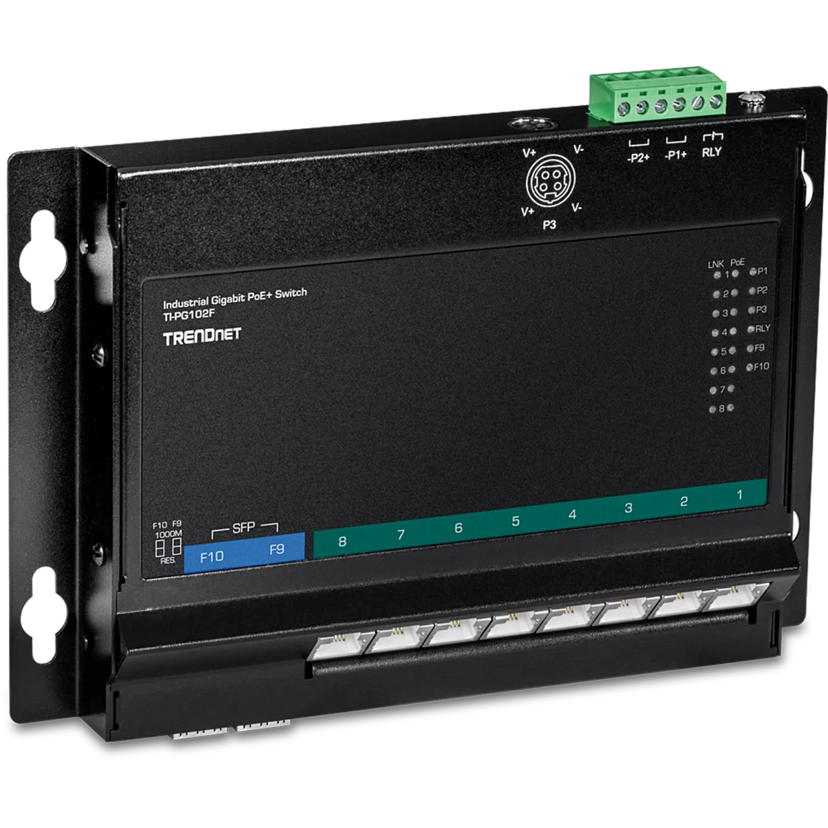TRENDnet 10 Port Industrial Gigabit PoE TI-PG102F