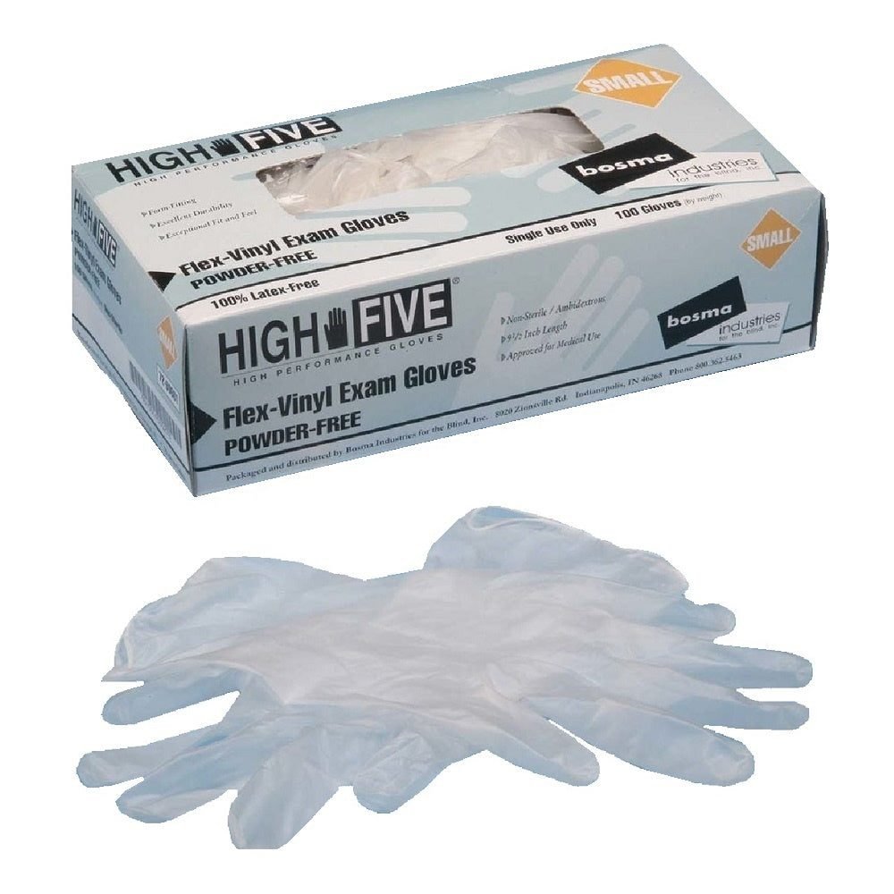 AbilityOne SKILCRAFT Gloves, Exam, Powder-Free, Vinyl, X-Large 6515-01-461-8507