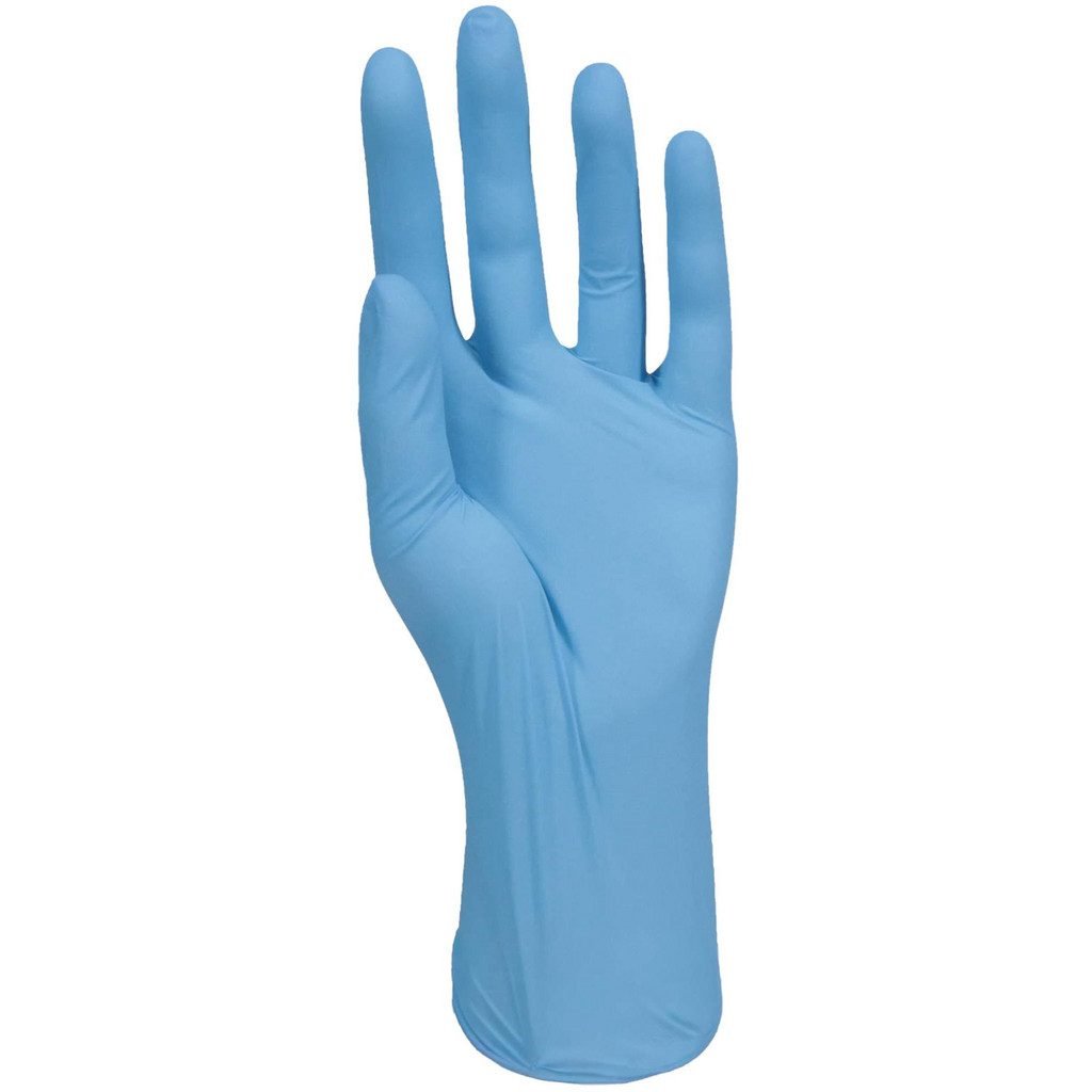 AbilityOne SKILCRAFT Gloves, Exam, Powder-Free, Nitrile, Textured, Blue, Chemo-tested, Small