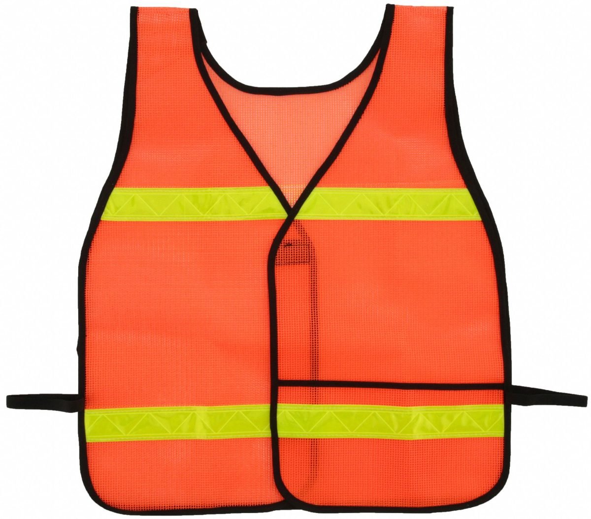AbilityOne SKILCRAFT Vest, Safety, Orange and Yellow, One Size Fits All 8415-01-394-0216