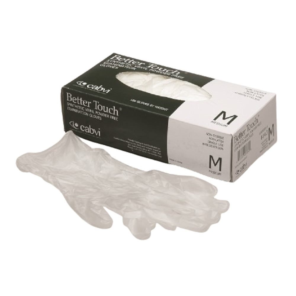 AbilityOne SKILCRAFT Gloves, Examination, Powder-free, Vinyl, Opaque, Size M 6530-00-NIB-0105