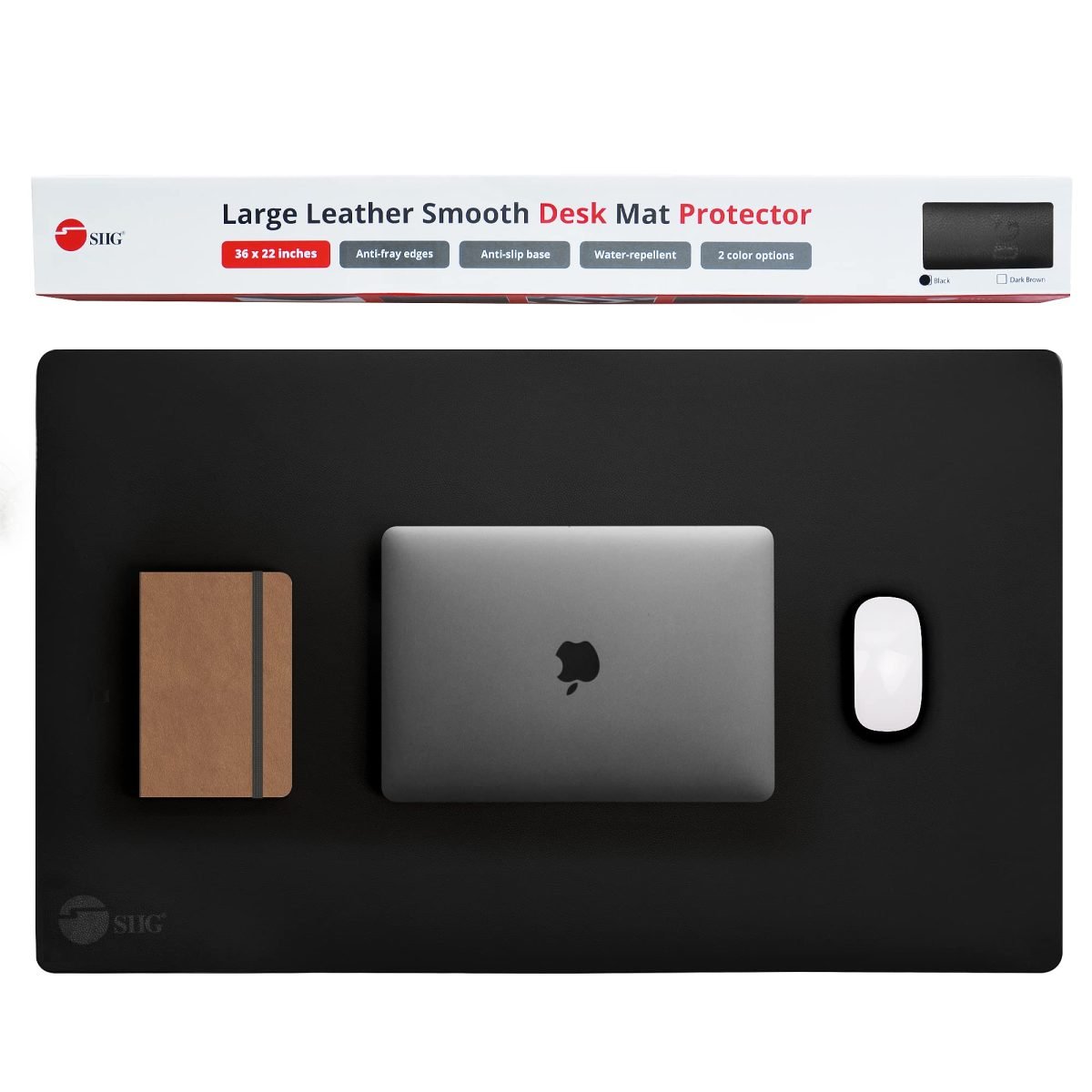 Siig Lg Leather Smth Desk Mat BLK CE-PD0412-S1
