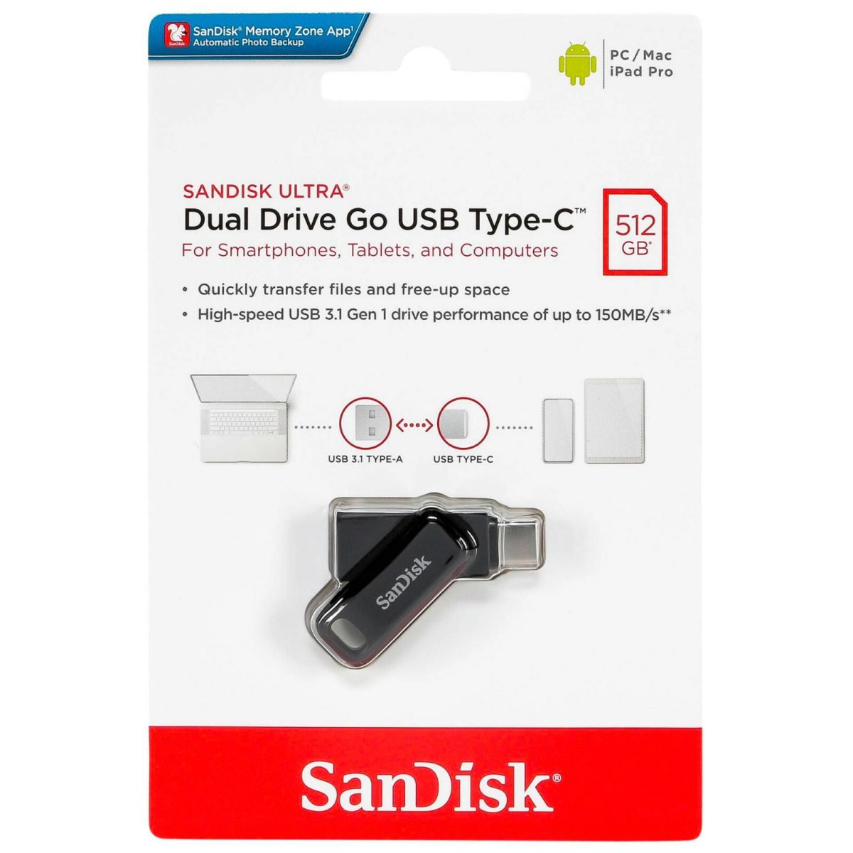 SanDisk Ultra Dual DriveGo USB SDDDC3-512G-G46