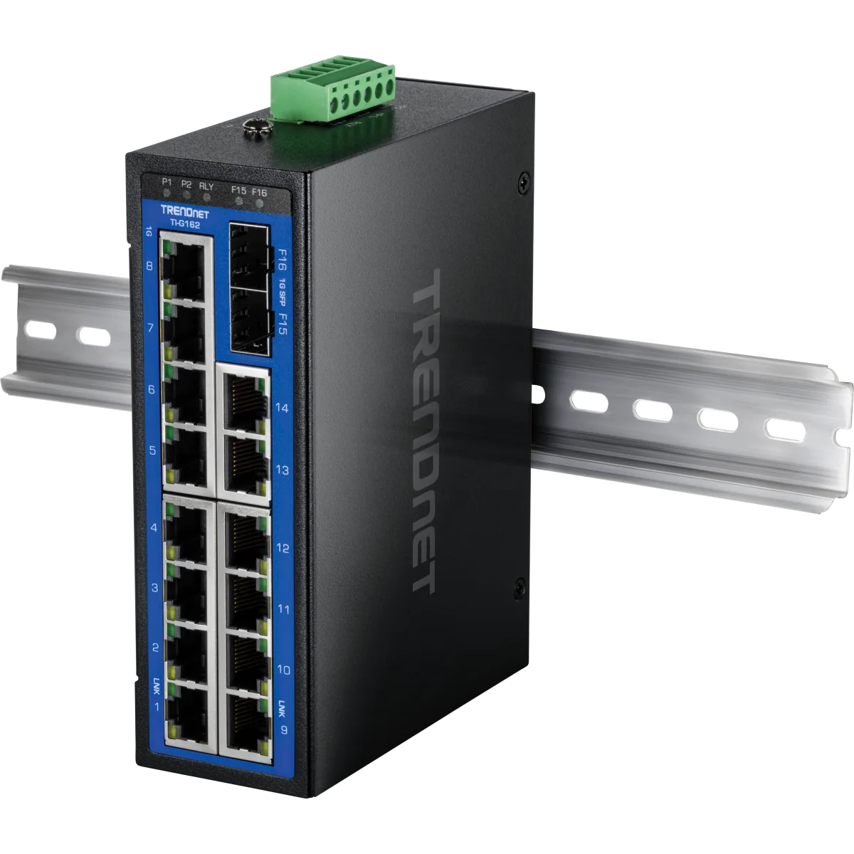 TRENDnet 16 Port Industrial Gigabit DIN TI-G162
