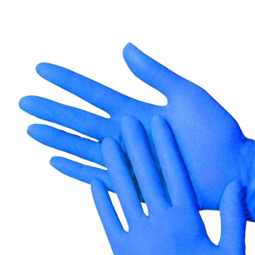 AbilityOne SKILCRAFT Gloves, Exam, Powder-Free, Nitrile, Textured, Blue, Chemo-tested, Large