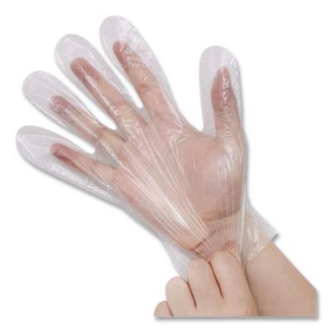 AbilityOne SKILCRAFT Gloves, Food Service, Stretch Hybrid Lightweight, Disposable, Clear, Medium,