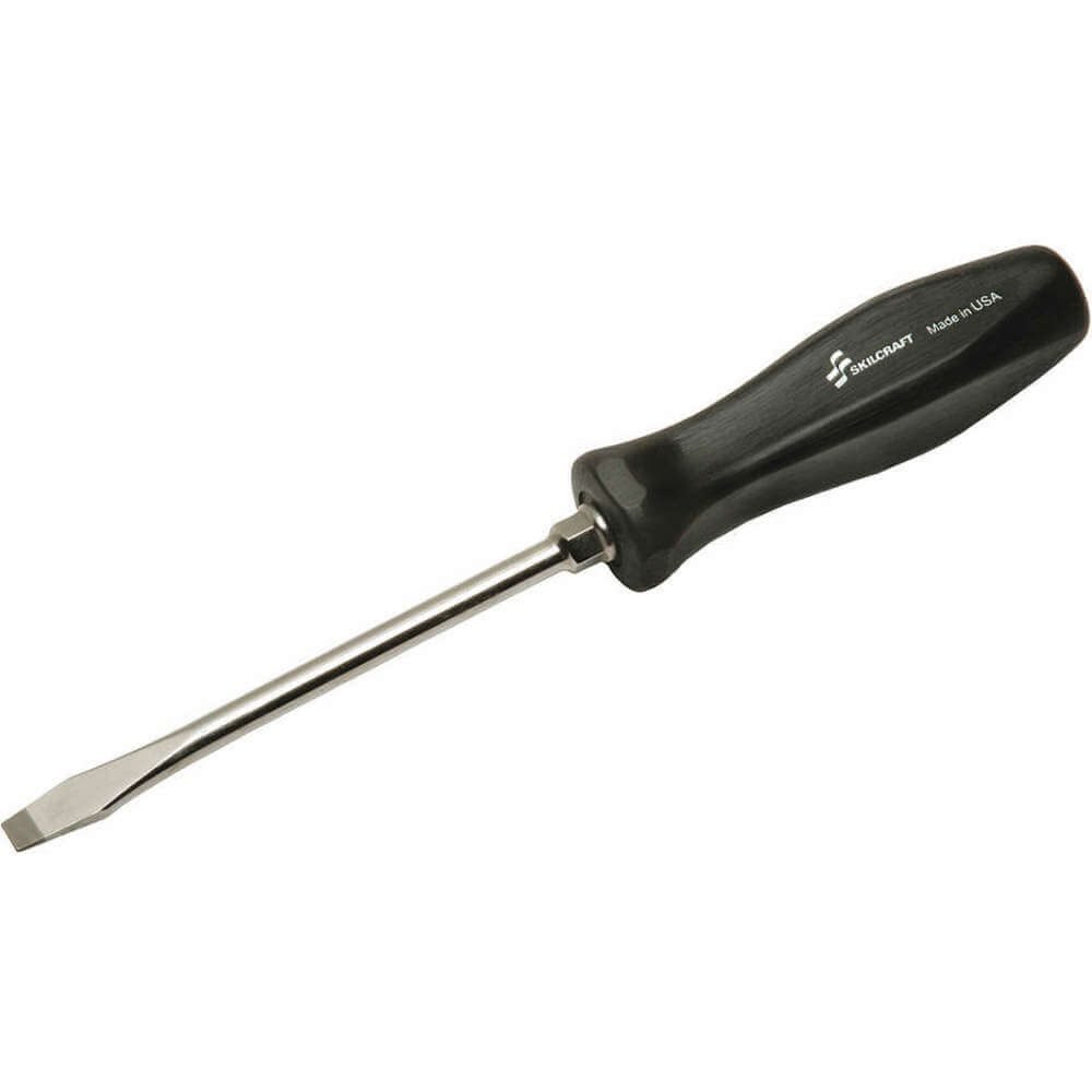 AbilityOne SKILCRAFT Screwdriver, 5/16w Slotted Tip, Premium Grade, 6" 5120-01-630-3069