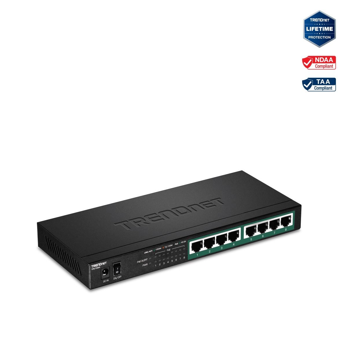 TRENDnet 8 x Gigabit PoE and Ports TPE-LG80