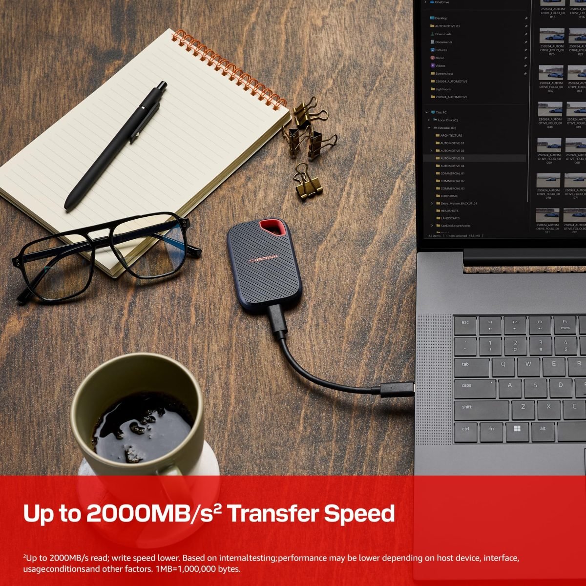 SANDISK ExtremePortable SSD1TB SDSSDE70-1T00-G25