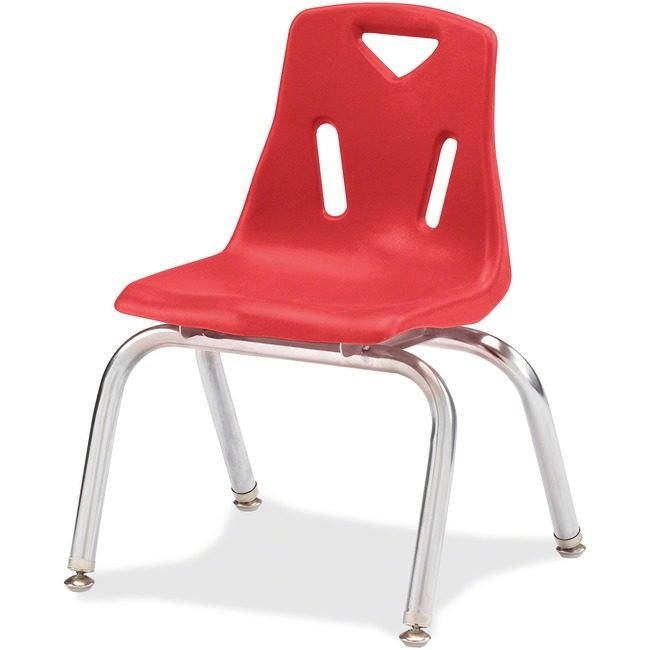 Jonti-Craft, Inc. Chair Stack Chrome 18"H Red JNT8148JC1008