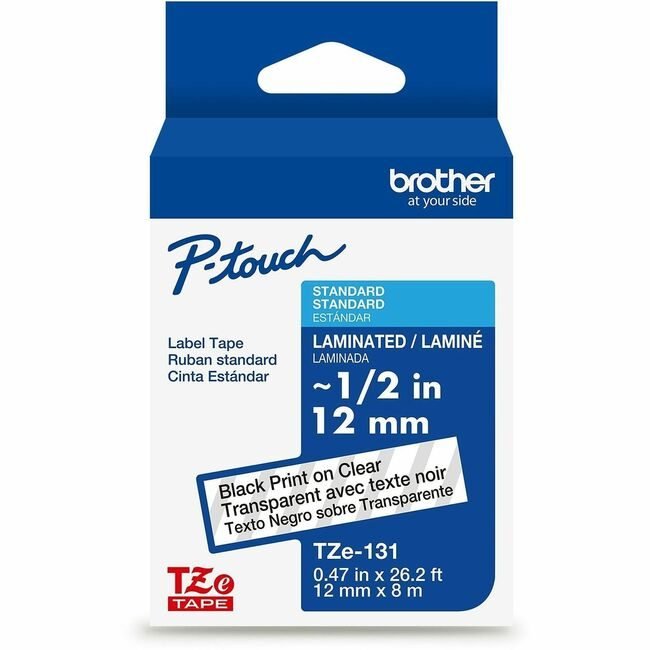 Brother International Crtdg Tape Black On Clear BRTTZE131G