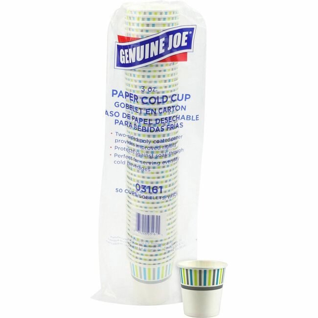 Genuine Joe Cup Cold Paper 3OZ 50 Pack GJO03161
