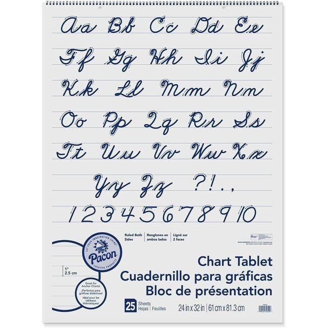 Pacon Corporation Tablet Chart 1"RLD 24X32 We PAC74610