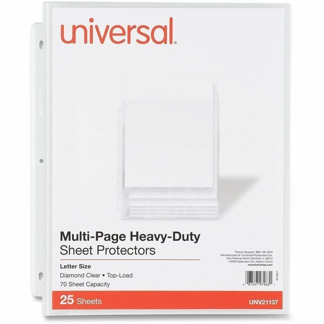 Universal Office Products Protector Sht Multpgs 25P UNV21137