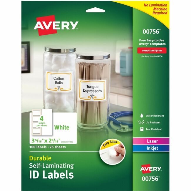 Avery Products Corporation Label Self-Laminate 2.3X3.3 AVE00756