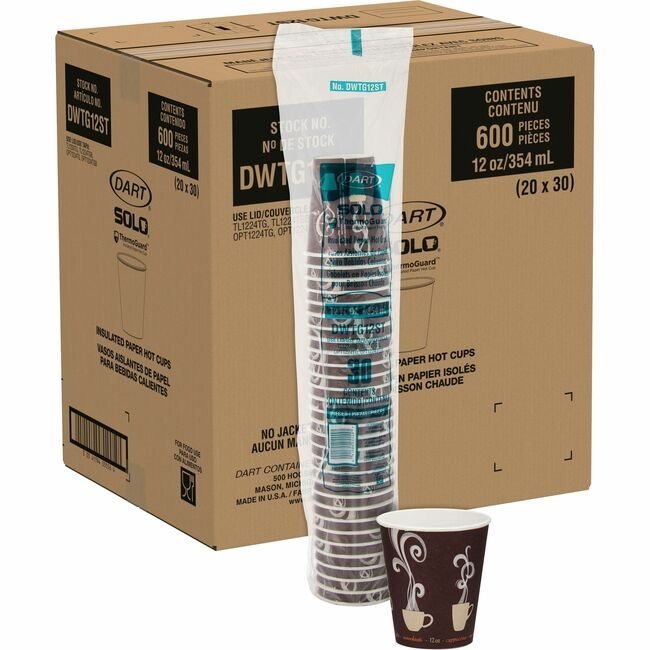 Dart Container Corporation Solo CUP HOT INSULATED 12 OZ. SCCDWTG12STCT