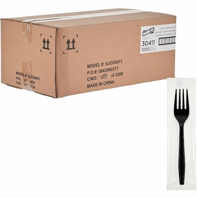 Genuine Joe Fork Hw Pp Black Iw GJO30411