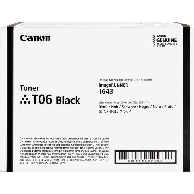 Canon U.S.A. Crtdg Lsr 1643 Black 20.5K CNMT06