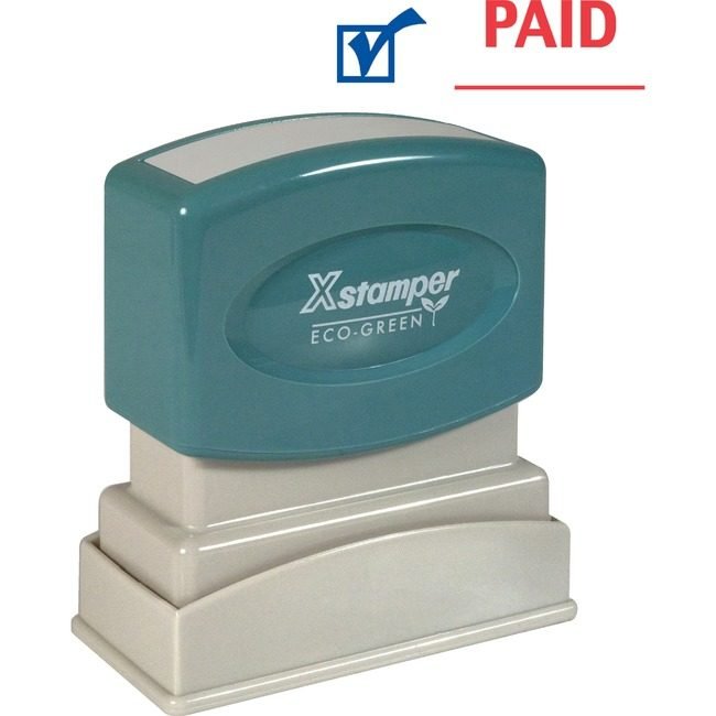 Shachihata / Xstamper Stamp Pre-Inked Paid Be/Rd XST2024