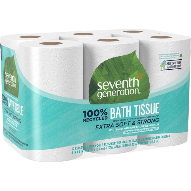 Seventh Generation Tissue Bath 240SHT 12RL/PK SEV13733CT