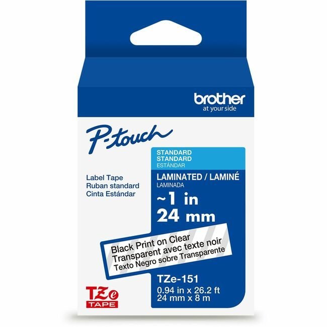 Brother International Cartridge Tape 1" Bk/Cl BRTTZE151G