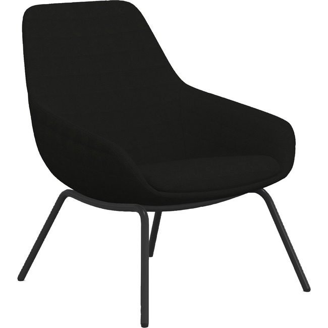 9to5 Seating Chair Lng Fbr 4-LEG On/Blk NTF9101LGBFON