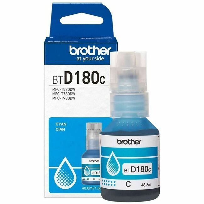 Brother International Bottle Hy Cyan Ink BRTBTD180CS