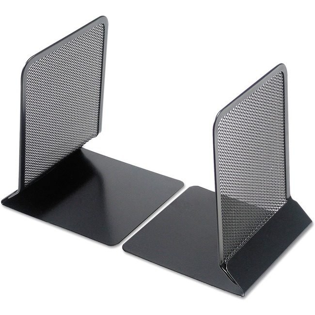Universal Office Products Bookend Mesh 7" Black UNV20025