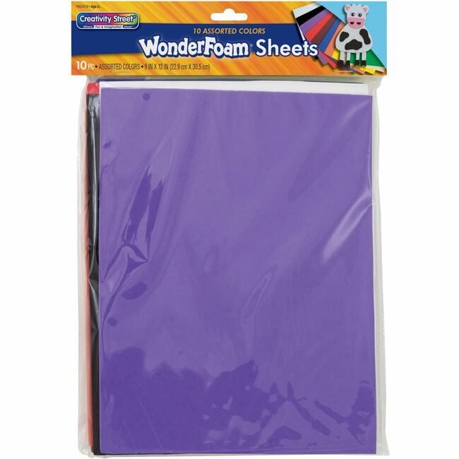 Pacon Corporation Sheet Foam 9X12 10SH Assorted PAC4318