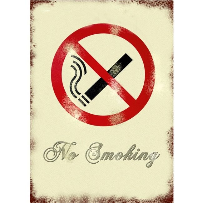Stewart Superior Seco Sign "No Smoking" Vintage SSCVS001