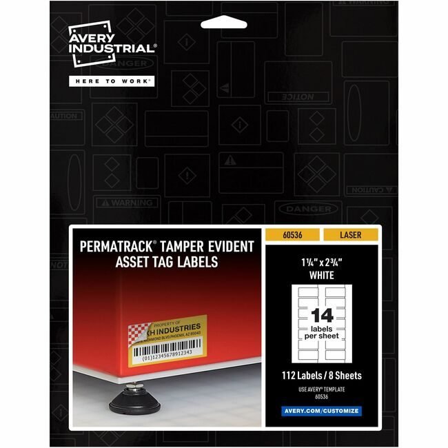 Avery Products Corporation Tag Asset Tmprprf We 112 Pack AVE60536