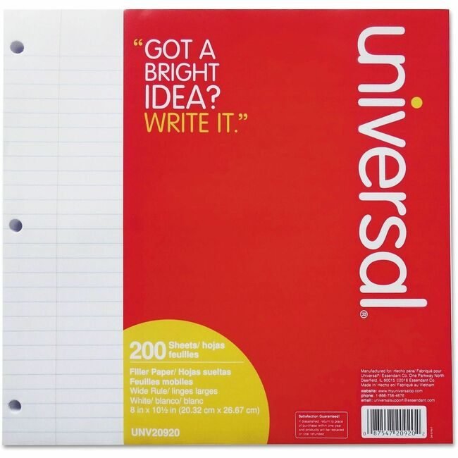 Universal Office Products Paper Filler Wide 8X10.5 UNV20920