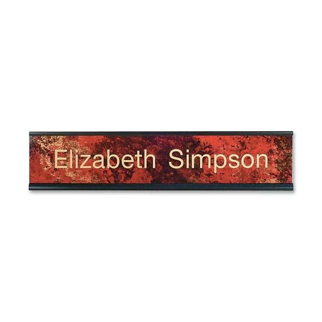 Shachihata / Xstamper Sign Dsk Stnd Aluminum 2X10 Black XSTK37