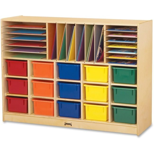 Jonti-Craft, Inc. Cubbie Mobile 15TRAY W/Bins JNT0416JC