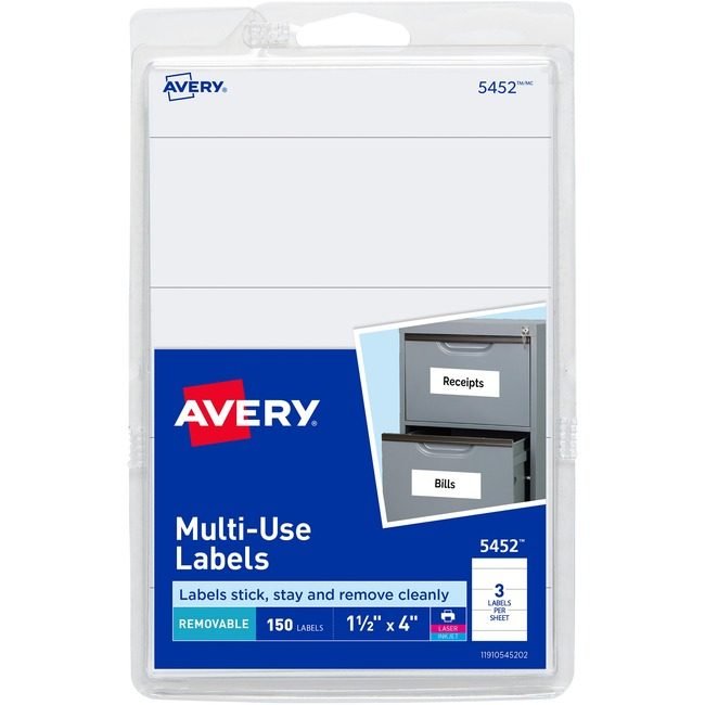 Avery Products Corporation Label Remv 4X1-1/2 We 150 AVE05452
