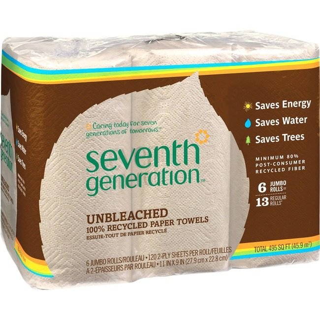 Seventh Generation Towels Paper Natural 6/PK SEV13737CT